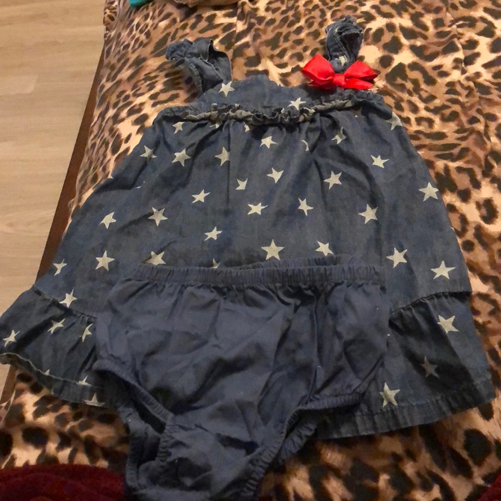 Cute 4th of July outfit for baby girls